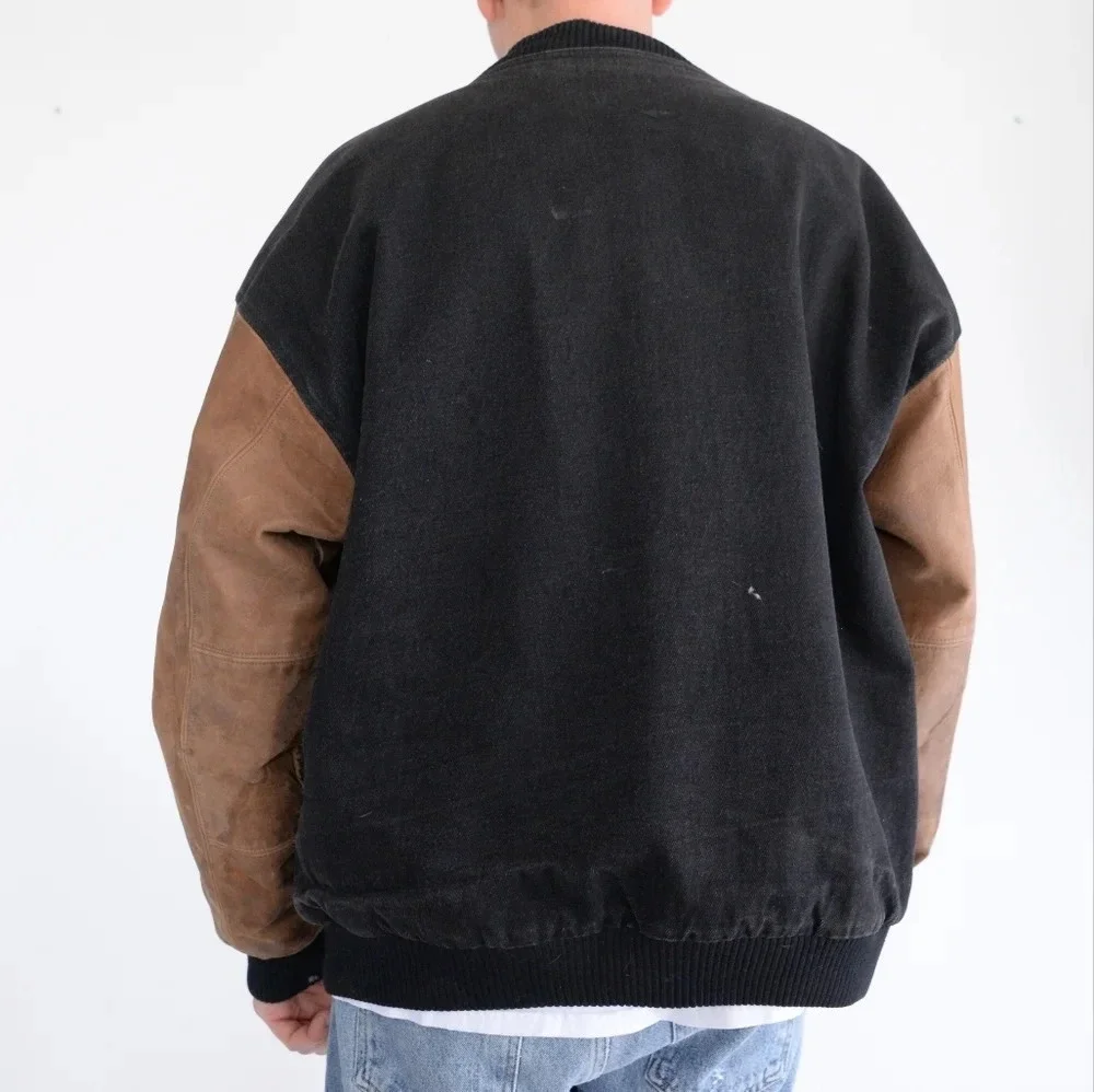 HH Co The New PL Logo - Vintage Western Concepts Black Brown  Denim Jacket - Picture 3 of 15